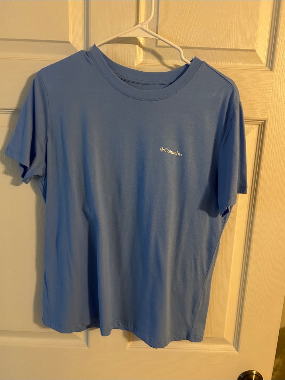 Columbia Light Blue Short Sleeve Tee with Chest Logo